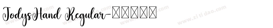 JodysHand Regular字体转换
